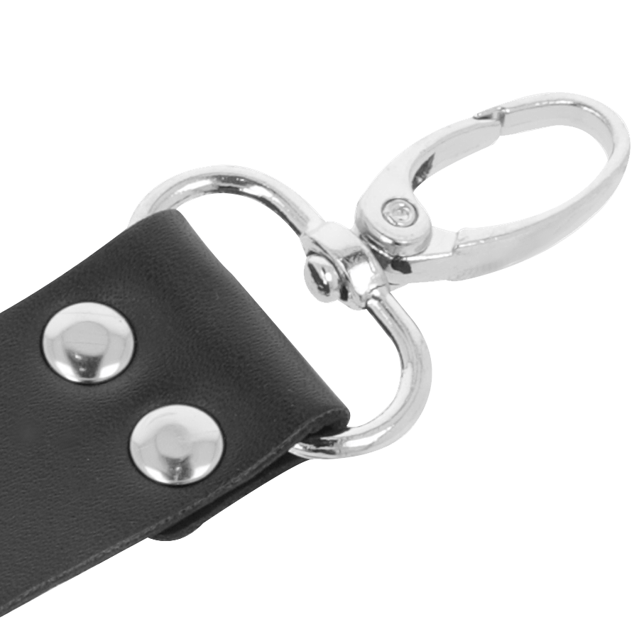 Fesselset Lederhandschellen für Füße und Hände Schwarz – Ansicht 3