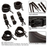 Fesselset Nocturnal Bettfesseln Leder Verstellbar Schwarz