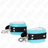 Fesselset Premium Abschließbare Handgelenkfesseln Schwarz/Blau Verstellbar 21- x
