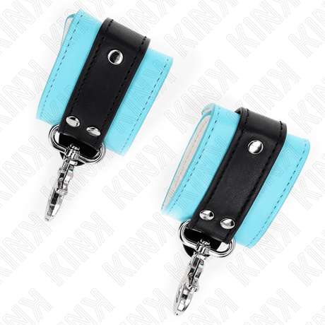 Fesselset Premium Abschließbare Handgelenkfesseln Schwarz/Blau Verstellbar 21- x