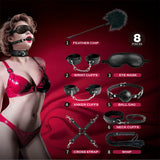 Fesselset Pretty Love BDSM 8-teilig Schwarz – Ansicht 11