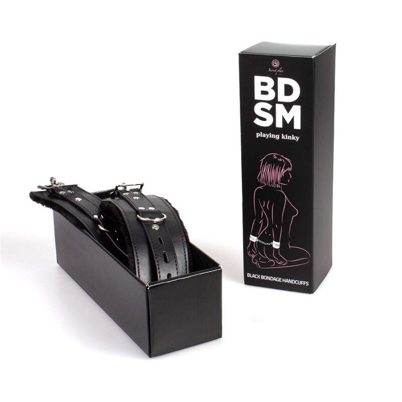 Fesselset Secretplay Schwarze Bondage-Handschellen BDSM-Kollektion
