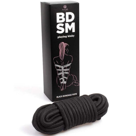 Fesselset Secretplay Schwarzes Bondage-Seil BDSM-Kollektion