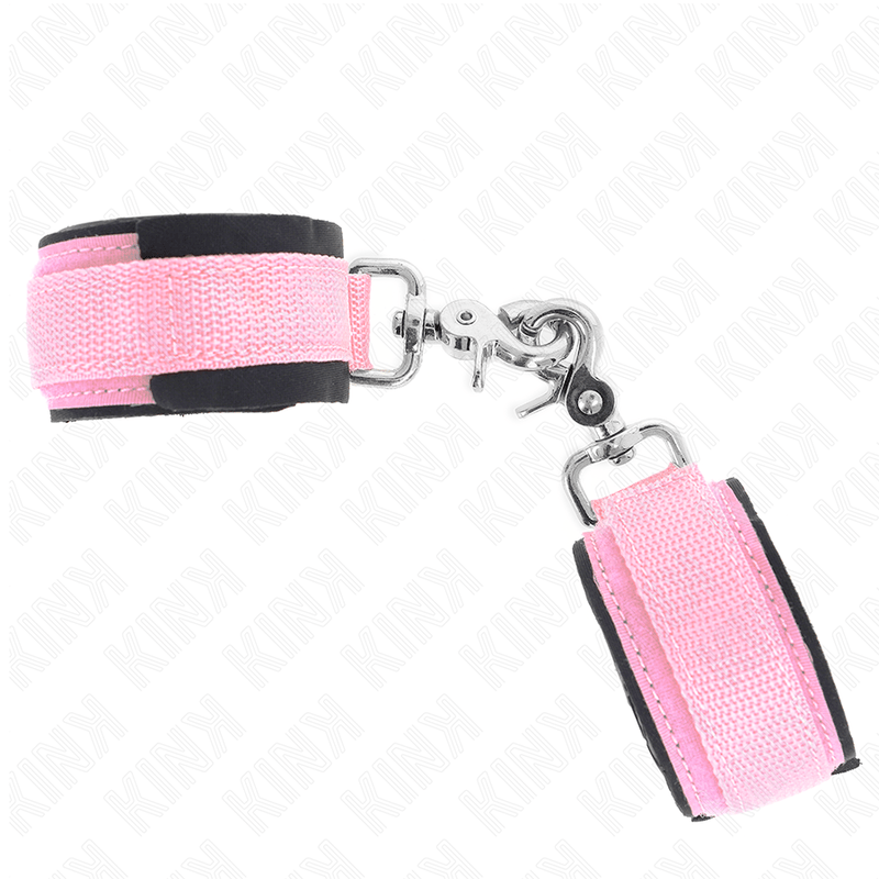 Fesselset Neopren-Handfesseln Rosa Verstellbar 22 cm – Ansicht 3