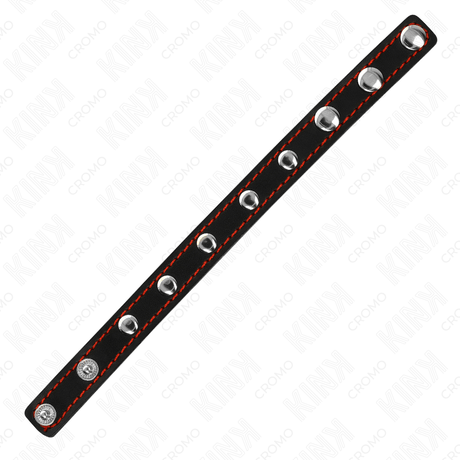 Fetisch-Toy aus Leder mit Druckverschluss Rot Futter