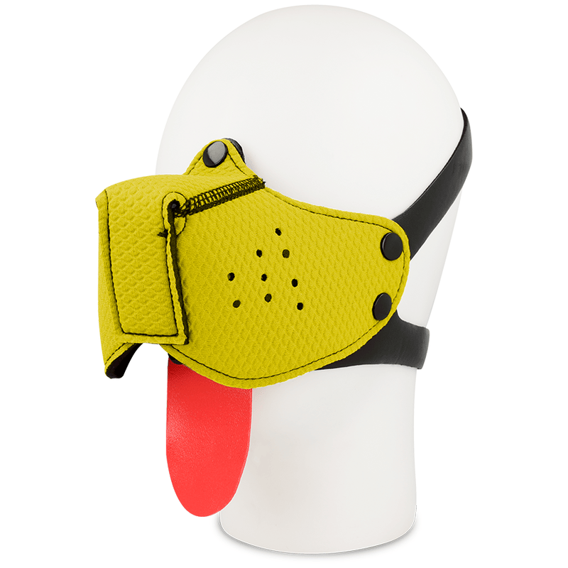 Fetisch-Toy Hunde Maulkorb Gelb
