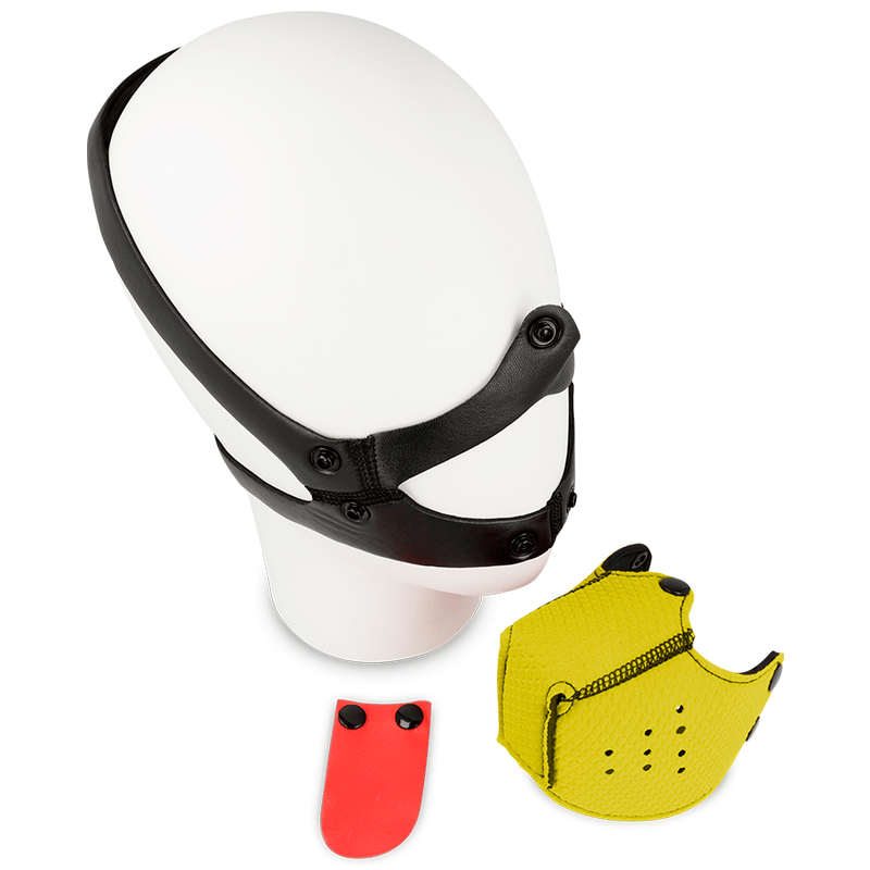 Fetisch-Toy Hunde Maulkorb Gelb – Ansicht 3