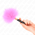 Fetisch-Toy KINK Federkitzler mit goldener Zwinge Pink 18 cm