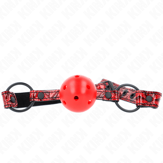 Fetisch-Toy Rautenmuster-Ball Gag Modell 1 Verstellbar 42 Schwarz