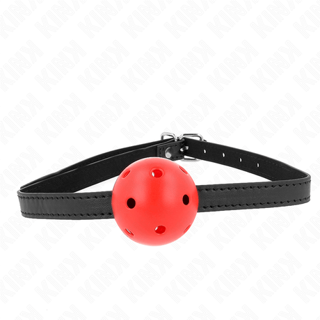 Fetisch-Toy Simplicity Rot Atmungsaktiver Ballgag