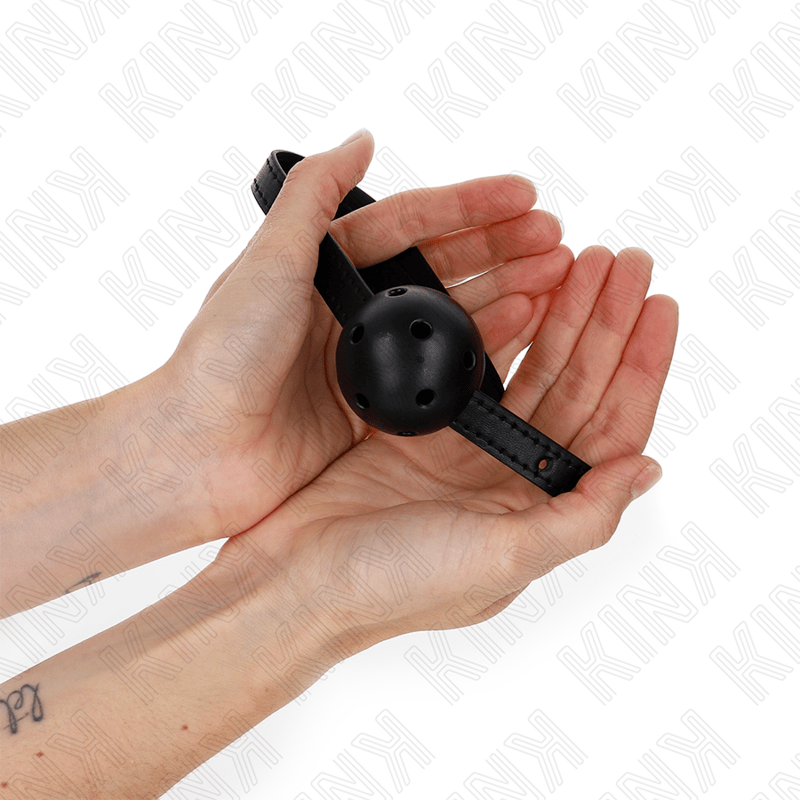 Fetisch-Toy Simplicity Schwarzer Atmungsaktiver Ball Gag