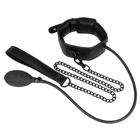 Halsband Bondage - Aufblasbares Würgehalsband mit Kette.4