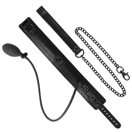 Halsband Bondage - Aufblasbares Würgehalsband mit Kette.6