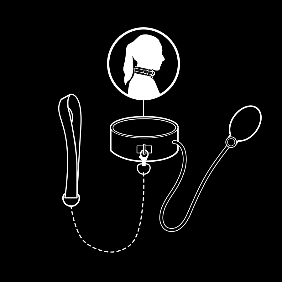 Halsband Bondage Aufblasbares Würgehalsband mit Kette.2