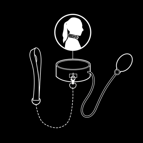Halsband Bondage - Aufblasbares Würgehalsband mit Kette.2