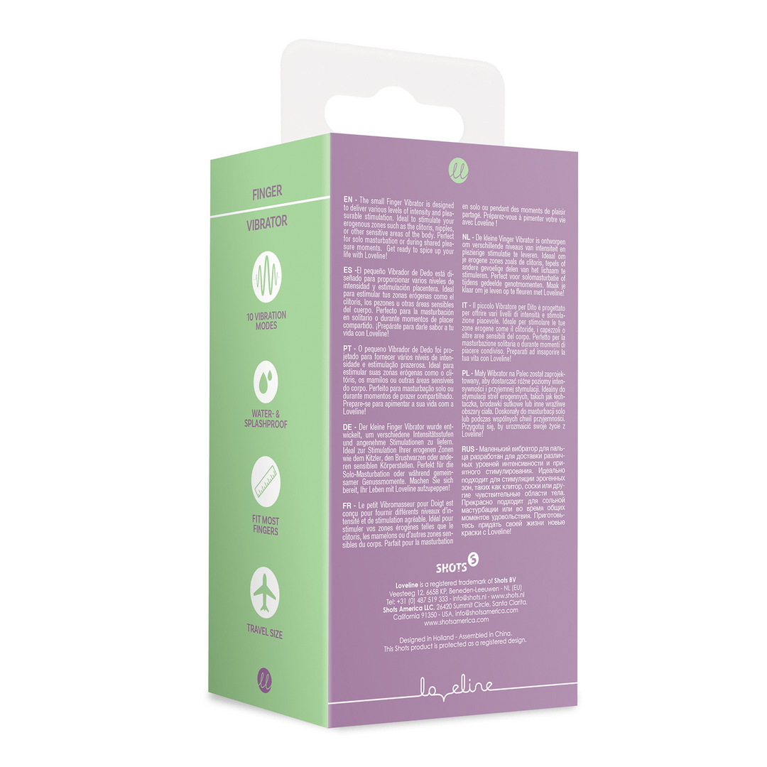 Fingervibrator aus Silikon Lila 5,4 x 3,5 cm – Ansicht 3