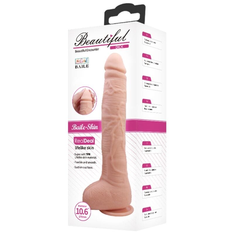 flexibler Realistischer Dildo 28 x 4,2 cm – Ansicht 8