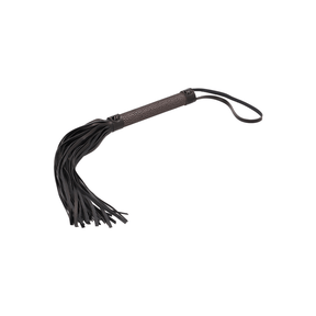 Flogger Ouch Elegant aus Leder und Neopren Grau