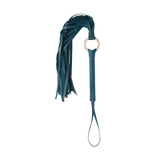 Flogger Ouch aus PU-Leder mit Metallring Petrol 70 cm – Ansicht 2