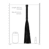 Flogger Ouch aus Vinyl in Schwarz und Bordeaux 38,5 x Ø 2,3 cm – Ansicht 4