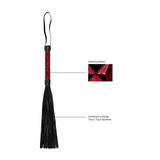 Flogger Ouch aus Vinyl in Schwarz und Bordeaux 38,5 x Ø 2,3 cm – Ansicht 8