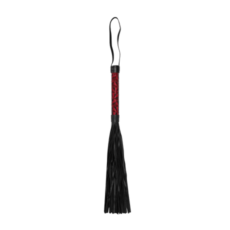 Flogger Ouch aus Vinyl in Schwarz und Bordeaux 38,5 x Ø 2,3 cm – Ansicht 6