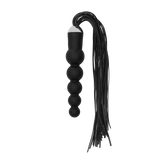 Flogger Ouch mit Silikondildo als Griff Schwarz 49 x Ø 4,7 cm
