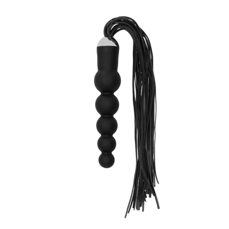 Flogger Ouch mit Silikondildo als Griff Schwarz 49 x Ø 4,7 cm