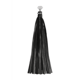 Flogger Ouch mit Strasssteinen Schwarz 33 x 3 cm