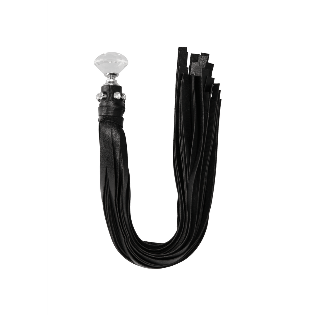 Flogger Ouch mit Strasssteinen Schwarz 33 x 3 cm – Ansicht 4