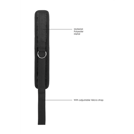 Fußfesseln Ouch aus Samt mit Klettverschluss 39 cm Schwarz – Ansicht 6