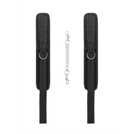 Fußfesseln Ouch aus Samt mit Klettverschluss 39 cm Schwarz – Ansicht 5