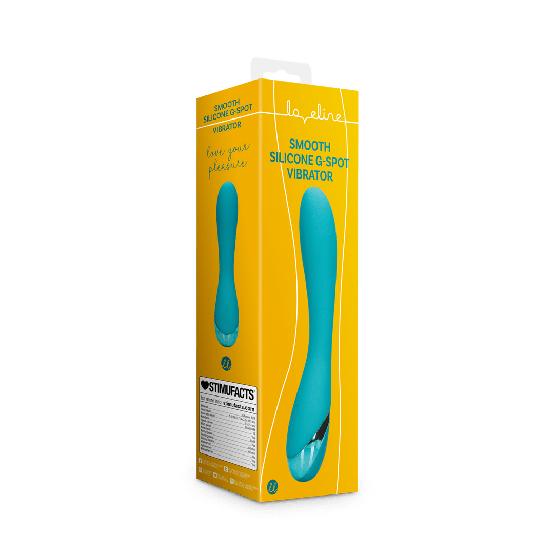 G-Punkt-Vibrator aus Silikon glatt Türkis 14 x 3,5 cm – Ansicht 2