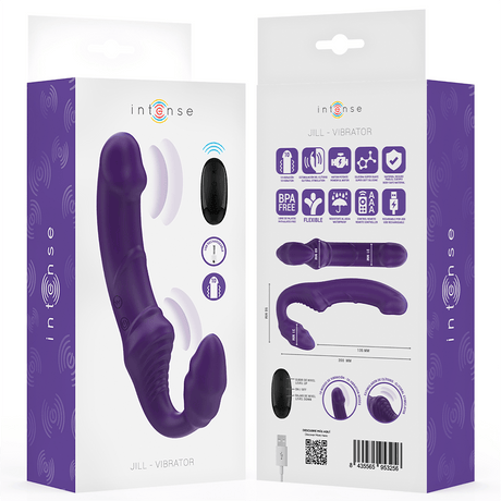 G-Punkt-Vibrator Jill Doppelvibrator Lila Fernbedienung 20 x 3 cm