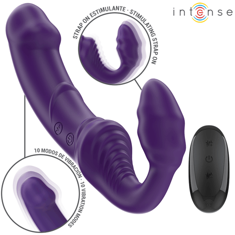 G-Punkt-Vibrator Jill Doppelvibrator Lila Fernbedienung 20 x 3 cm