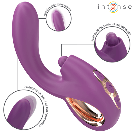 G-Punkt-Vibrator Lali Multifunktions- Tapping & Stoss & Vibration Lila