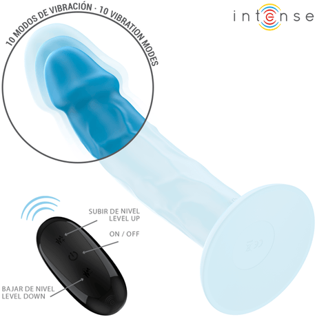 G-Punkt-Vibrator Phoebe 10 Vibrationen Blaue Fernbedienung 19 x 3,5 cm