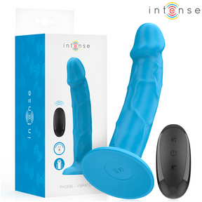 G-Punkt-Vibrator Phoebe 10 Vibrationen Blaue Fernbedienung 19 x 3,5 cm