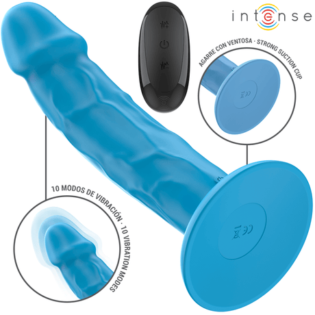 G-Punkt-Vibrator Phoebe 10 Vibrationen Blaue Fernbedienung 19 x 3,5 cm