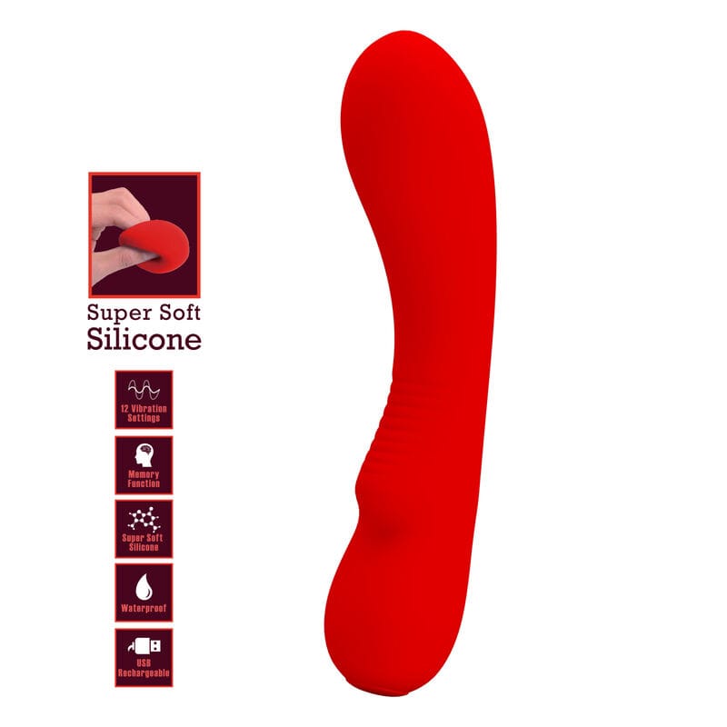 G-Punkt-Vibrator Prescott Wiederaufladbarer Rot 19 x 4 cm