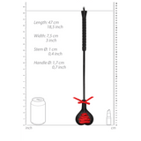 Gerte Ouch herzförmig aus PU-Leder Schwarz-Rot 47 x 7,5 cm – Ansicht 3