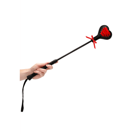 Gerte Ouch herzförmig aus PU-Leder Schwarz-Rot 47 x 7,5 cm – Ansicht 4