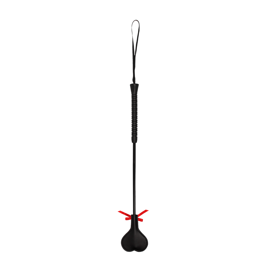 Gerte Ouch herzförmig aus PU-Leder Schwarz-Rot 47 x 7,5 cm – Ansicht 2