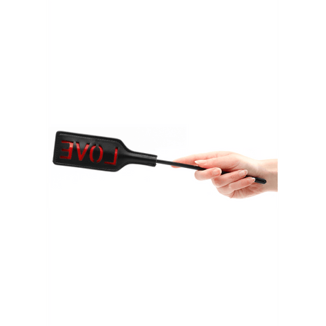 Gerte Ouch mit Aufdruck „Love“ aus PU-Leder Schwarz 31,5 x 5 cm – Ansicht 4