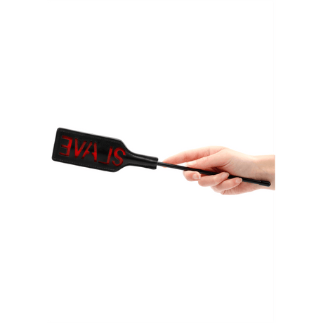 Gerte Ouch mit Aufdruck „Slave“ aus PU-Leder Schwarz 31,5 x 5 cm – Ansicht 4