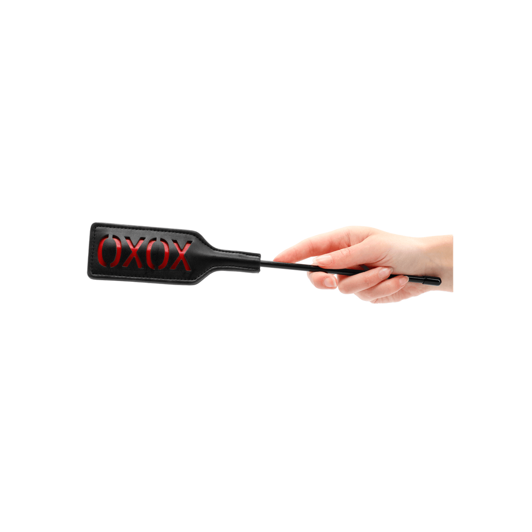 Gerte Ouch mit Aufdruck „XOXO“ aus PU-Leder Schwarz 31,5 x 5 cm – Ansicht 4