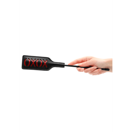 Gerte Ouch mit Aufdruck „XOXO“ aus PU-Leder Schwarz 31,5 x 5 cm – Ansicht 4