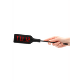 Gerte Ouch mit Aufdruck „Slut“ aus PU-Leder Schwarz 31,5 x 5 cm – Ansicht 4