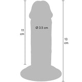 Realistischer Dildo Deluxe Dicker Doppeldichter TPE-Pendiges 11 x 3,5 cm.3