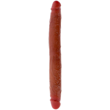Get Real - Doppelendes Silikon-Dildo Karamell 35 cm